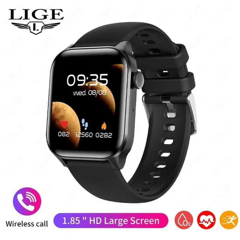 2024 New Women Smart Watch Men 1.85" Full Touch Color Screen Fitness Tracker Call Bluetooth Smart Watch Ladies Smartwatch Reloj Smartwatch