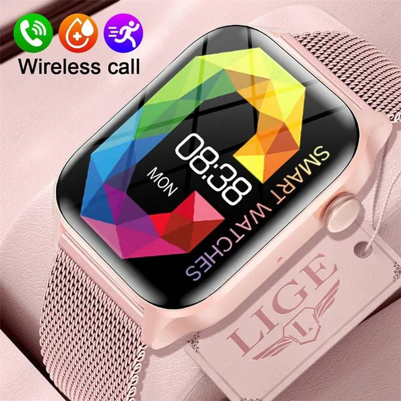 2024 New Women Smart Watch Men 1.85" Full Touch Color Screen Fitness Tracker Call Bluetooth Smart Watch Ladies Smartwatch Reloj Smartwatch
