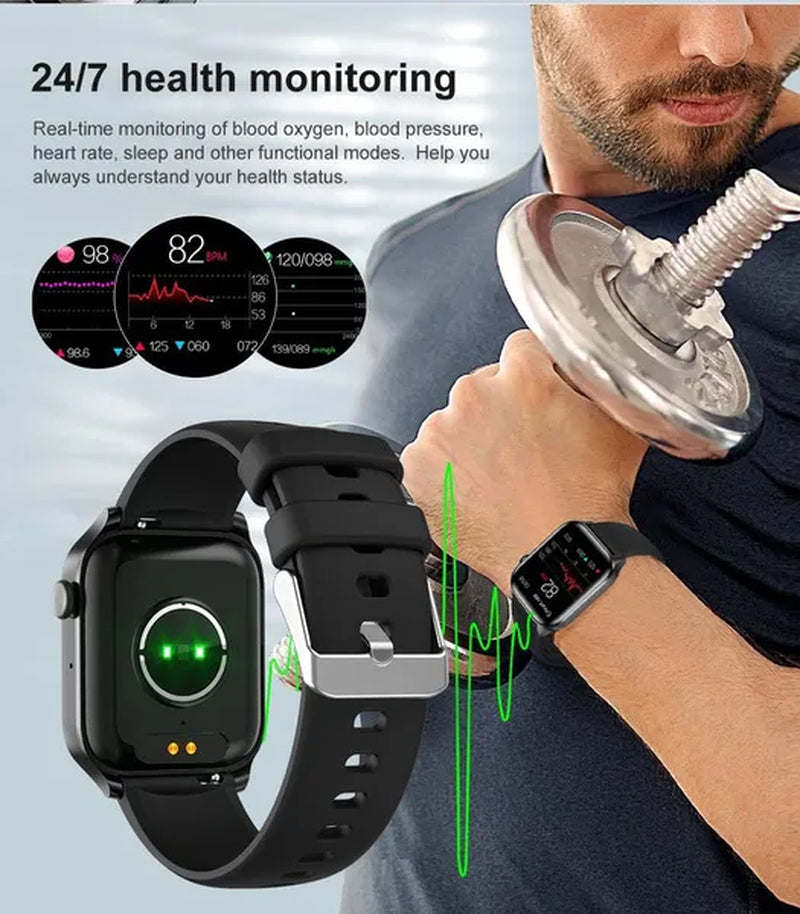 2024 New Women Smart Watch Men 1.85" Full Touch Color Screen Fitness Tracker Call Bluetooth Smart Watch Ladies Smartwatch Reloj Smartwatch