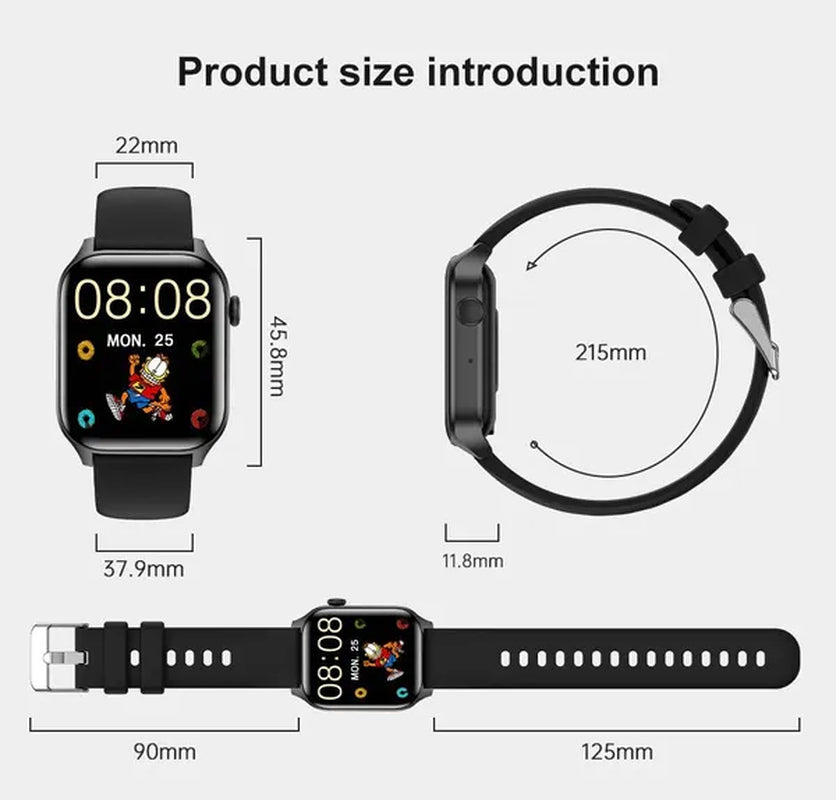 2024 New Women Smart Watch Men 1.85" Full Touch Color Screen Fitness Tracker Call Bluetooth Smart Watch Ladies Smartwatch Reloj Smartwatch